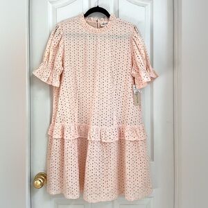 NWT Peach Eyelet Dress size L